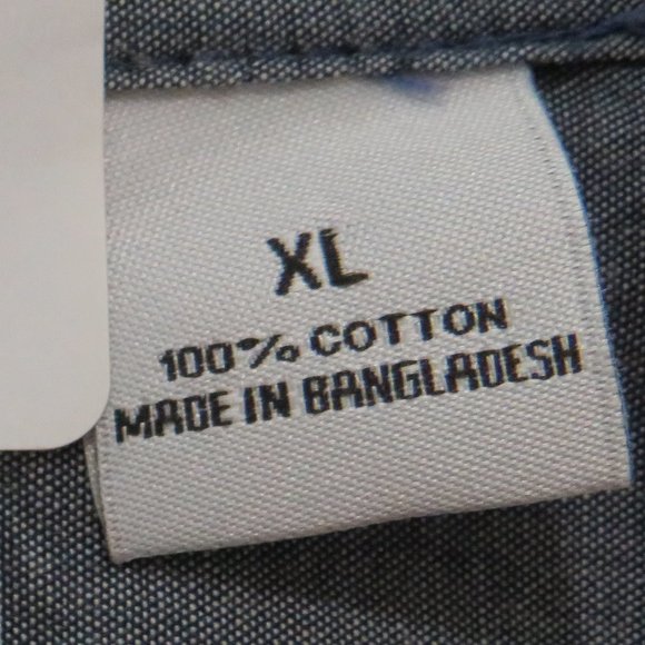 Claiborne* Men's Short Sleeve Button Down Curved Hem Slim Fit Shirt~ Size XL - Picture 4 of 12